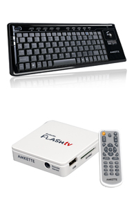 Amkette exhibits Flash TV and the wireless keyboard